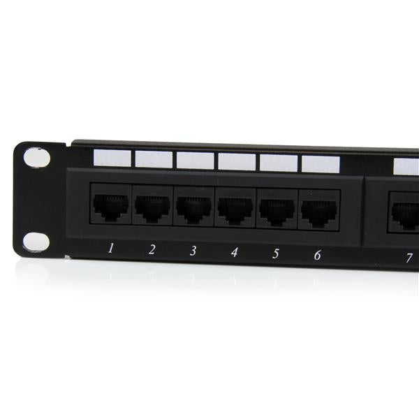 24 Port 1U Rackmount Cat 6 110 Patch Panel