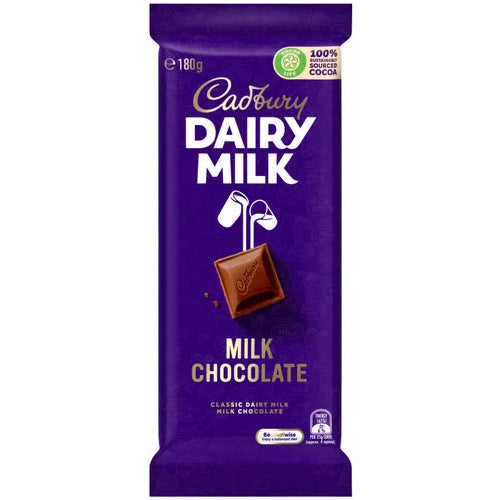Cadbury Chocolate Block Dairy Milk 180g - Pack of 16