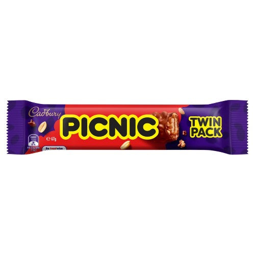 Cadbury Picnic Twin Pack 67g - Pack of 25