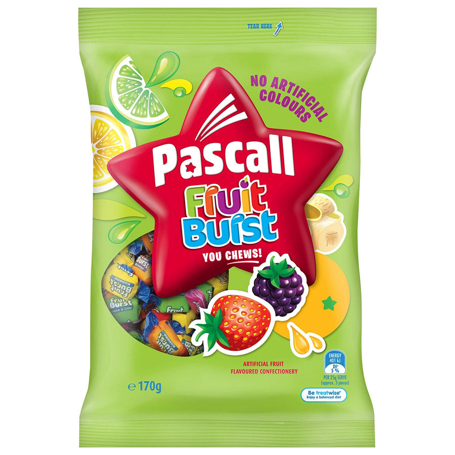 Pascall Fruit Burst 170g - Pack of 16