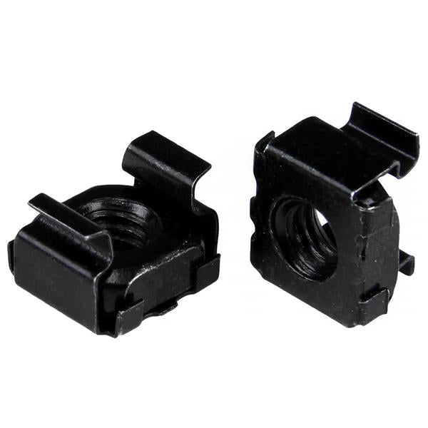 10-32 Cage Nuts - 50 Pack - Black - Rack Mount Clip Nuts