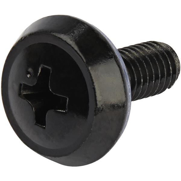 10-32 Server Rack Screws and Nuts - 50 Pack - Black