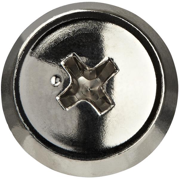 12-24 Server Rack Screws - 50 pack - Nickel-plated