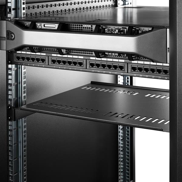 Vented 1U Rack Shelf - 40 cm (16 in.) Deep