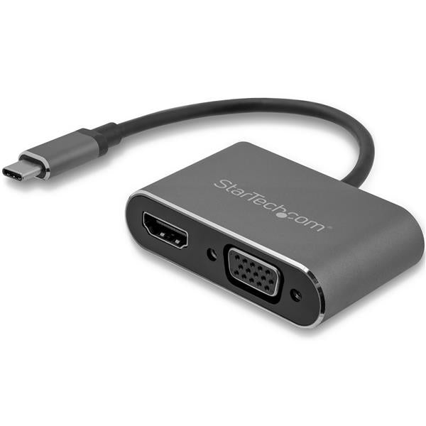 USB C to VGA and HDMI Adapter - Aluminum - USB-C Multiport