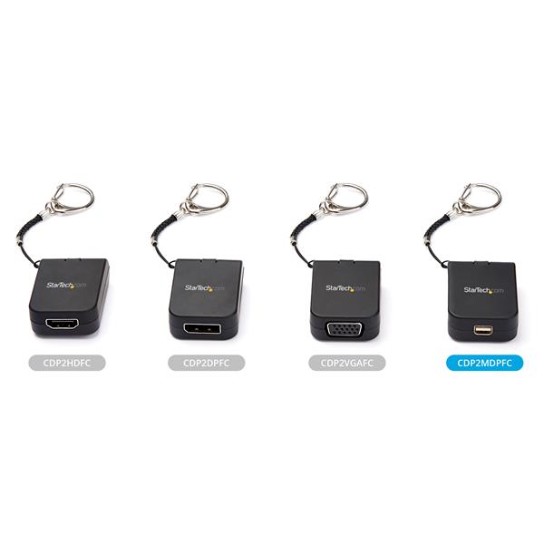 Portable USB C to Mini DisplayPort Adapter w/ Keychain 4K 60Hz