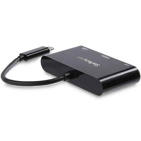USB-C to VGA Multifunction Adapter with Power Delivery and USB-A Port