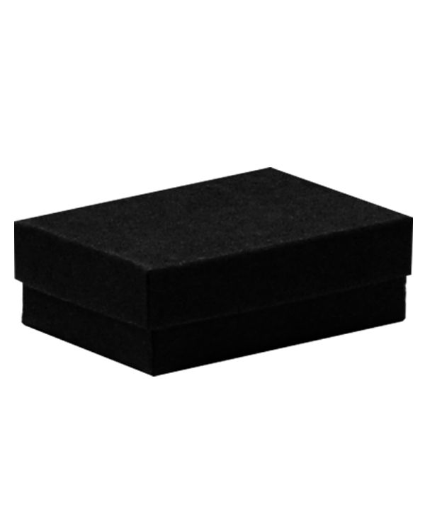 Gift Boxes - Cotton Fill Box Black Kraft 54 x 79 x 25mm (100/ctn)