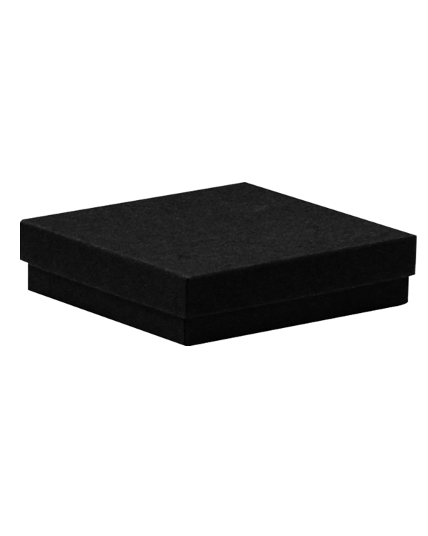 Gift Boxes - Cotton Fill Box Black Kraft 89 x 140 x 25mm (100/ctn)