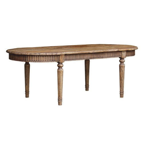 Oval Dining Table - Vintage Elm Reclaimed Elm (2.26m X 1m X 76cm)