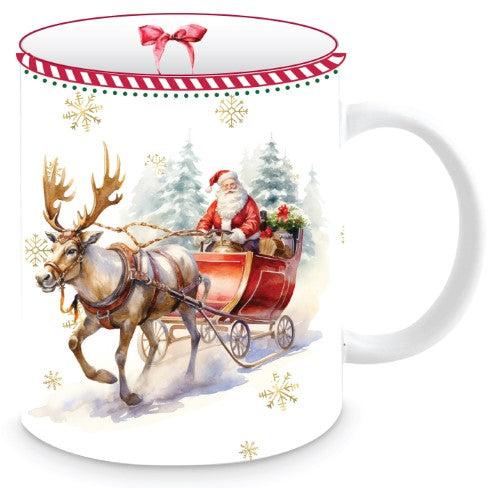 Straight Mug - Magical Christmas Santa Sleigh