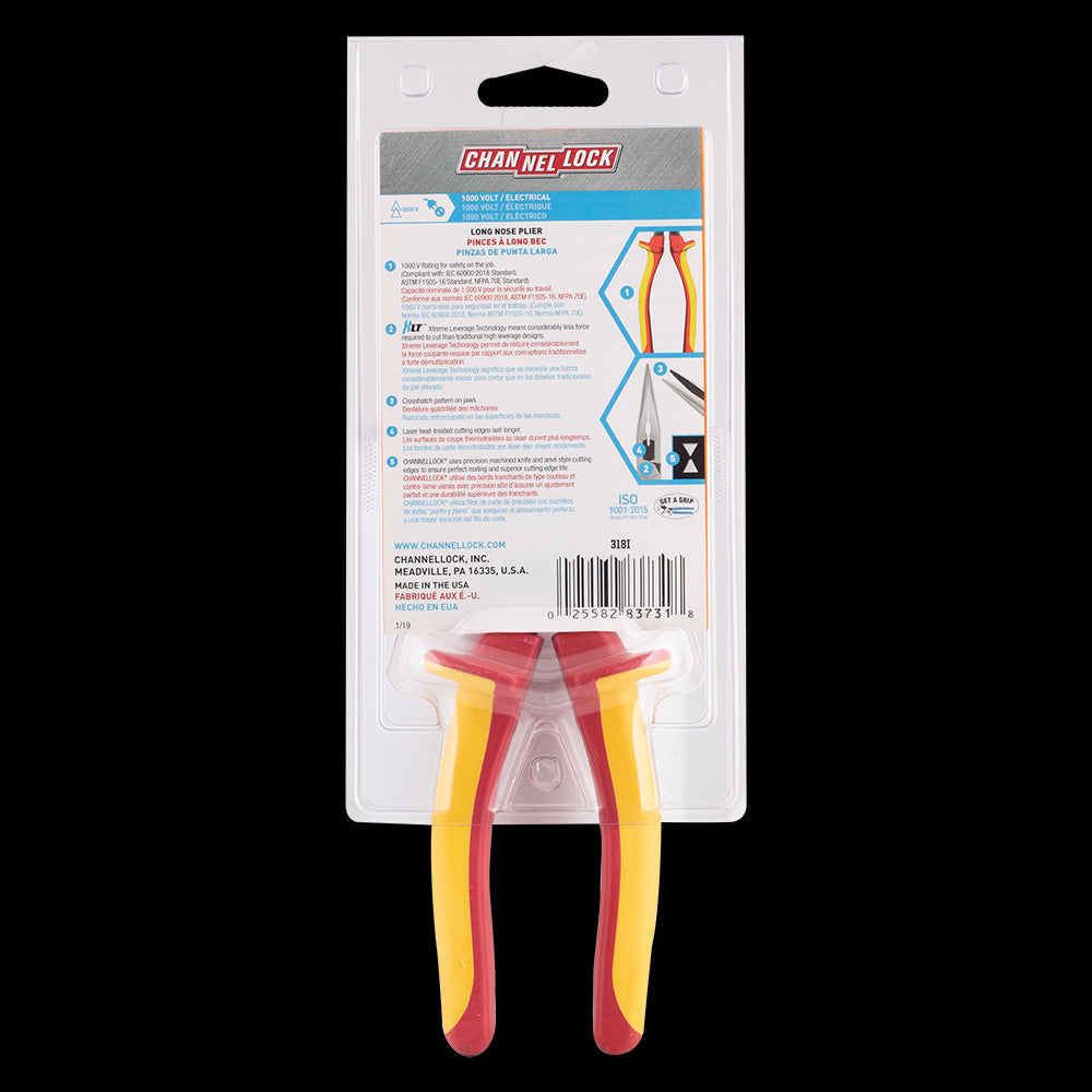 CHANNELLOCK 205mm Insulated Long Nose Plier