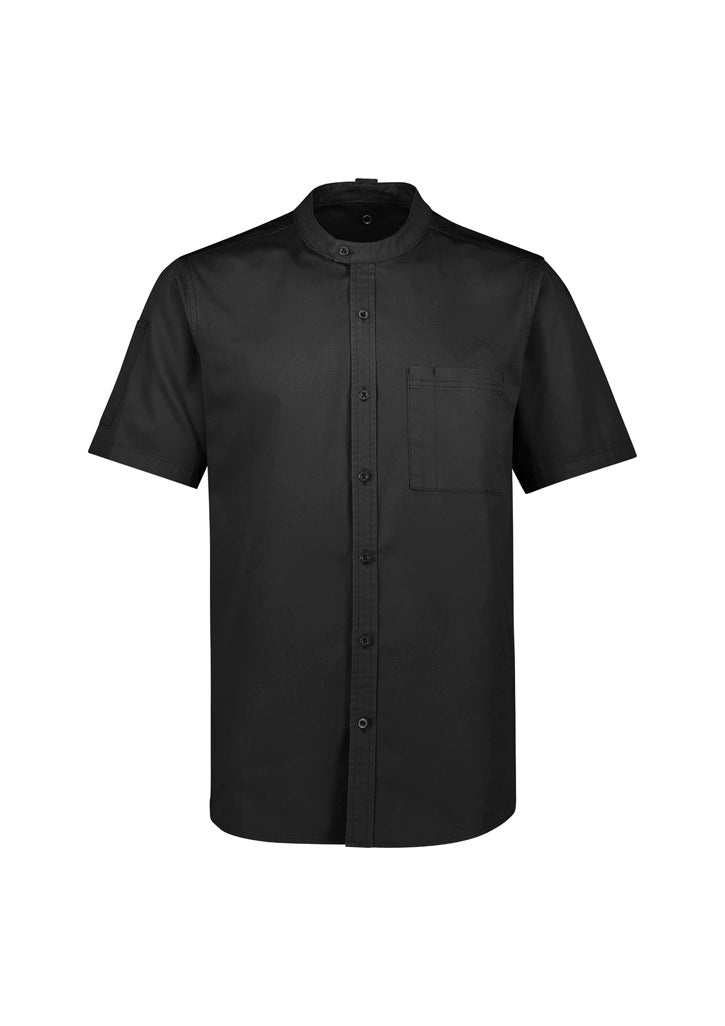 Salsa Mens Short Sleeve Chef Shirt - Black