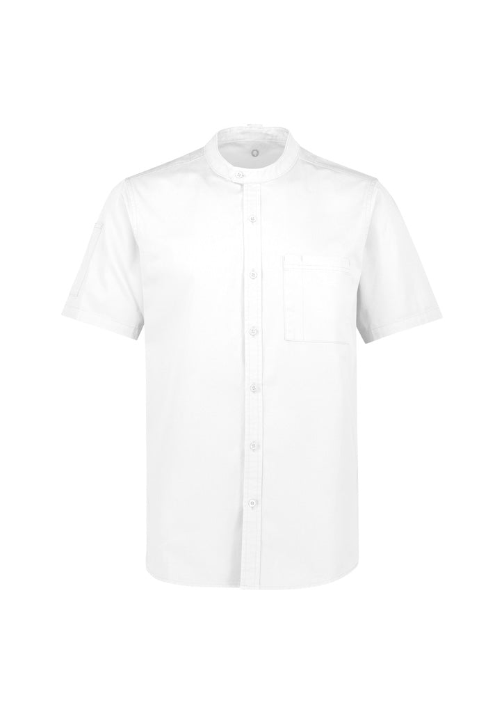 Salsa Mens Short Sleeve Chef Shirt - White