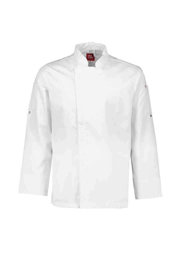 Alfresco Mens Long Sleeve Chef Jacket - White