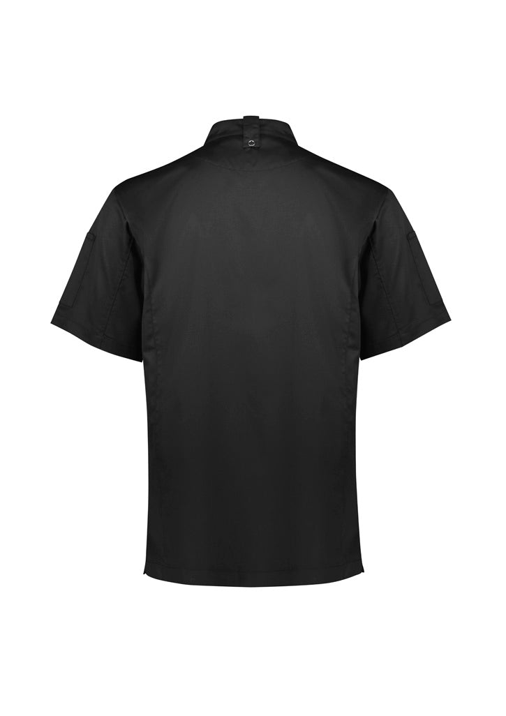 Alfresco Mens Short Sleeve Chef Jacket - Black