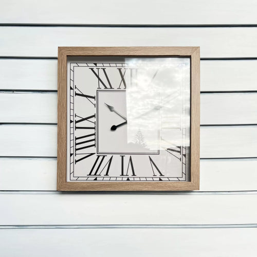 Marin Clock Natural Frame 40x40x6cm