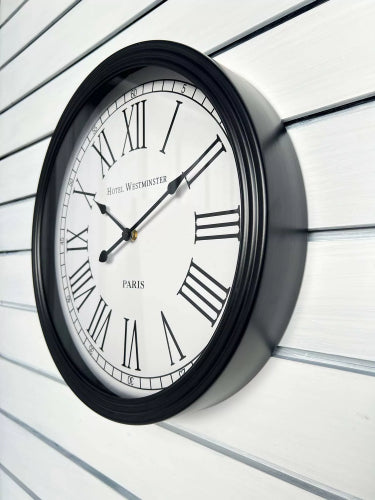 Aslan Clock Black Frame 38.5x38.5x6.5cm