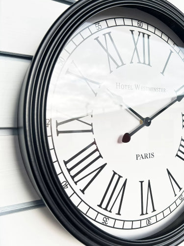 Aslan Clock Black Frame 38.5x38.5x6.5cm