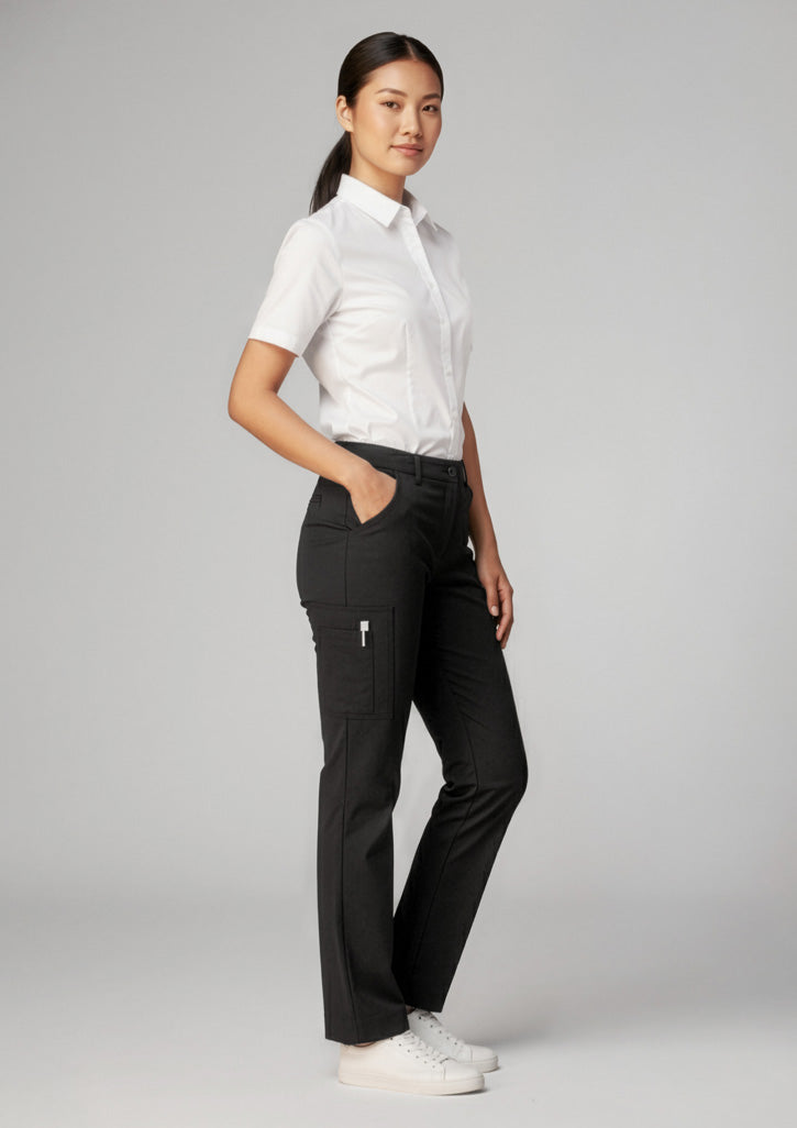 Comfort Waist Womens Cargo Pant - Charcoal