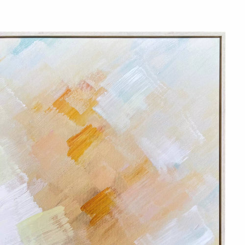 Sailing White Washed Framed Canvas Wall Art 100x100cm