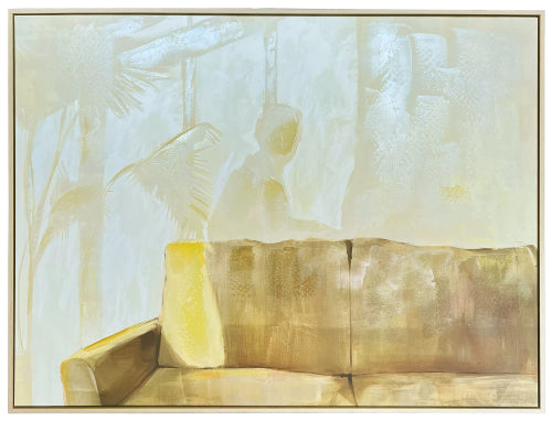 Shadow Natural Framed Canvas Wall Art 100x75cm