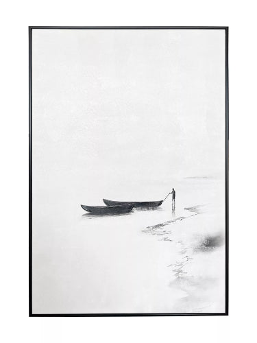 Fortitude Black Framed Canvas Wall Art 80x120cm