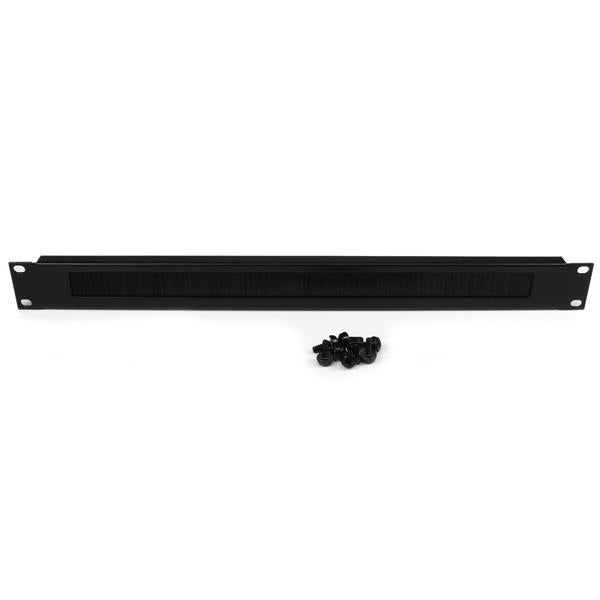 1U Brush Strip Horizontal Server Rack Cable Management Panel