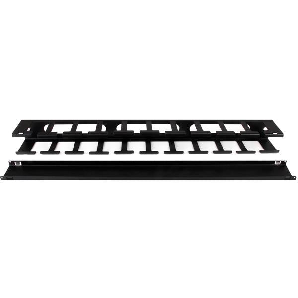 1U Horizontal Finger Duct Rack Cable Management Panel with Cover