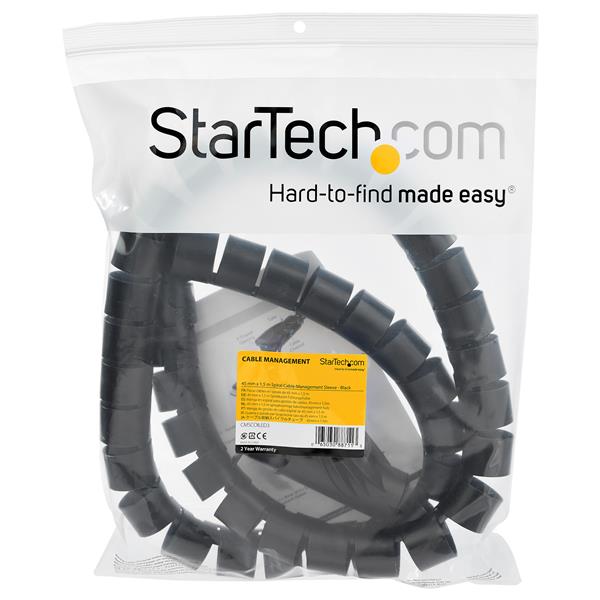 1.5m/4.9' Cable Management Sleeve, Spiral - 45mm/1.8" Diameter