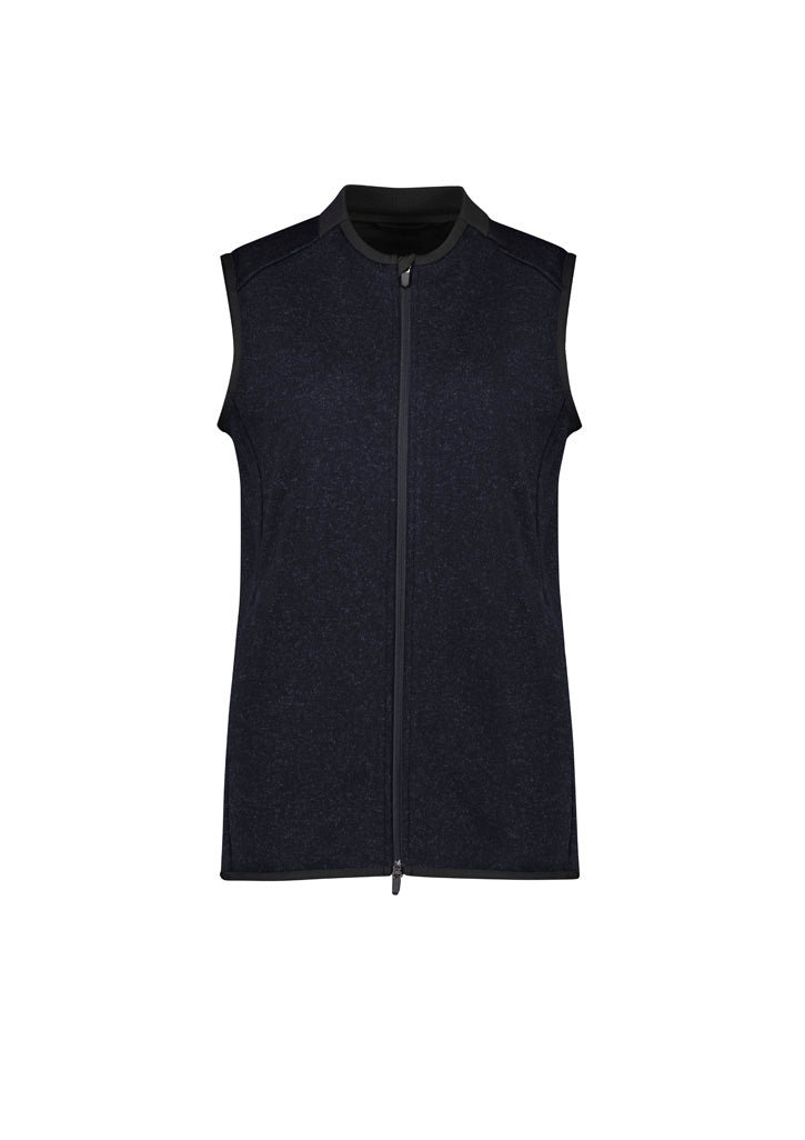 Nova Womens Zip Front Vest - Navy Marle