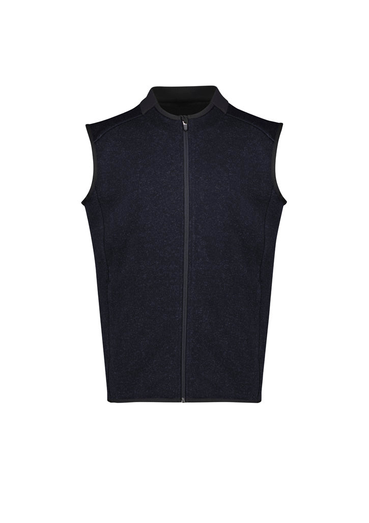 Nova Mens Zip Front Vest - Navy Marle
