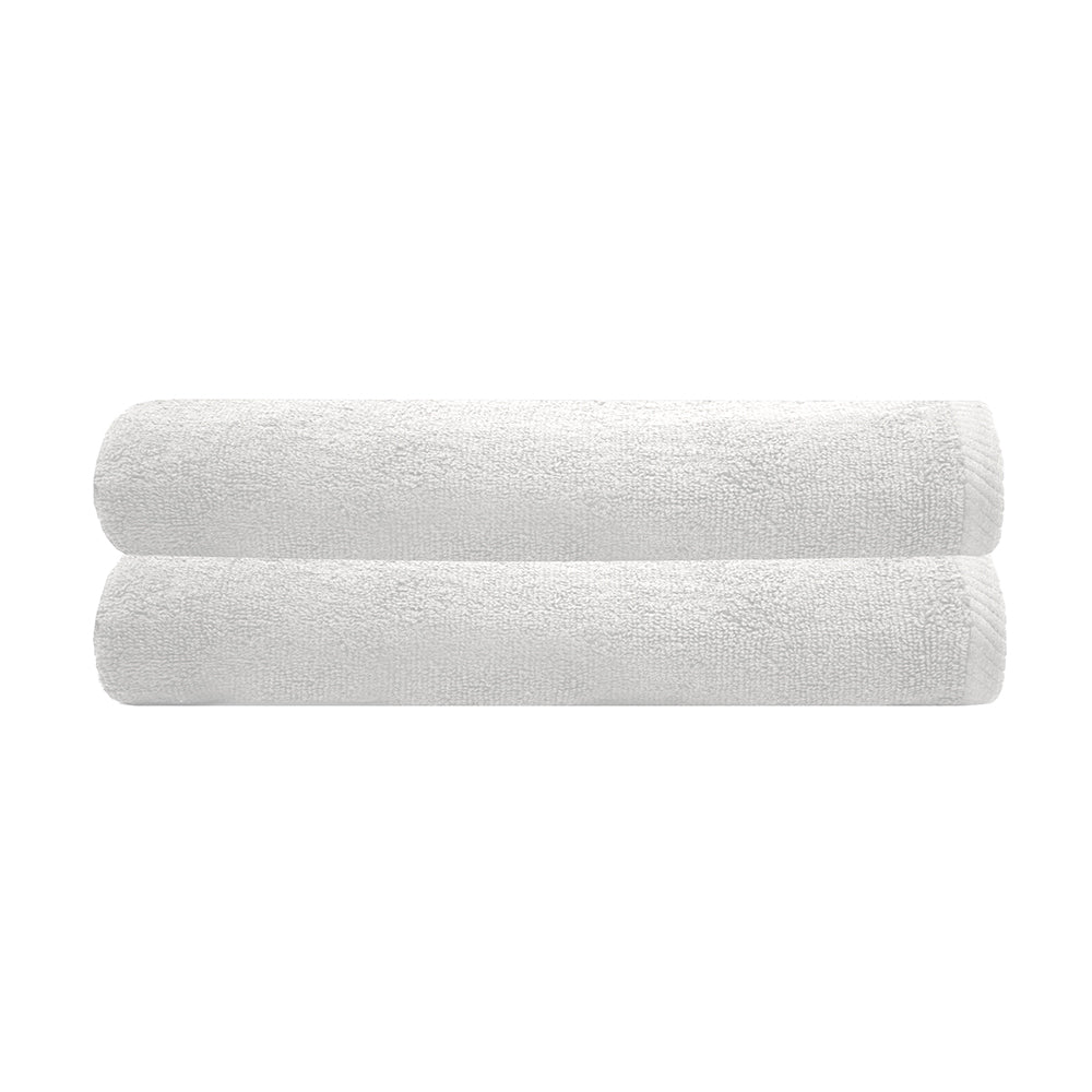 Chateau 2pack Bath Sheet 80x160cm White- Bambury