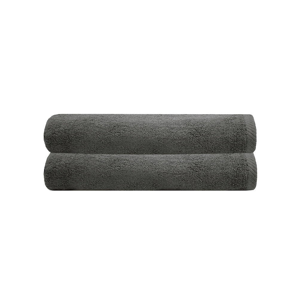 Chateau 2pack Bath Towel 68x137cm Charcoal- Bambury