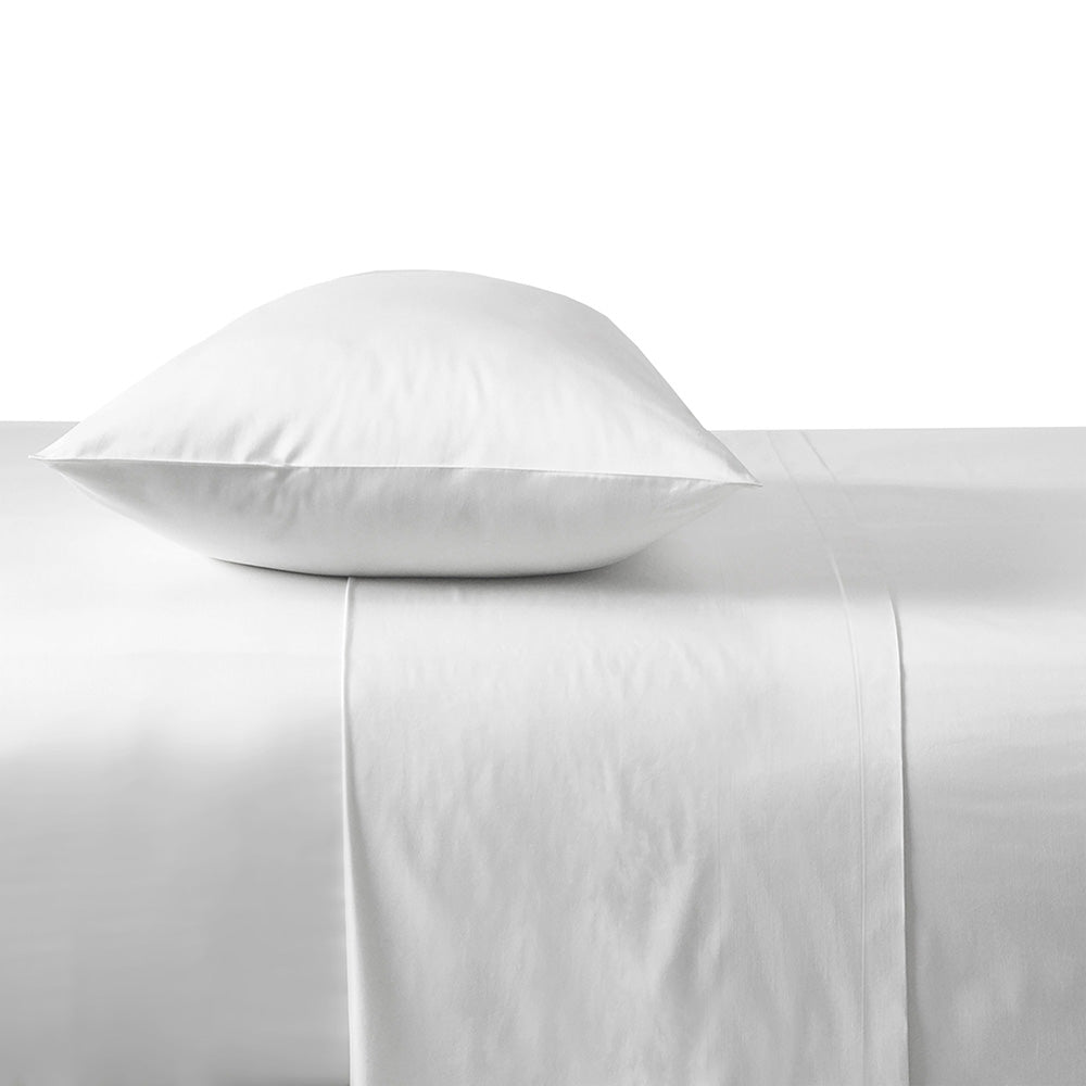 Double Chateau Fitted Sheet White- Bambury