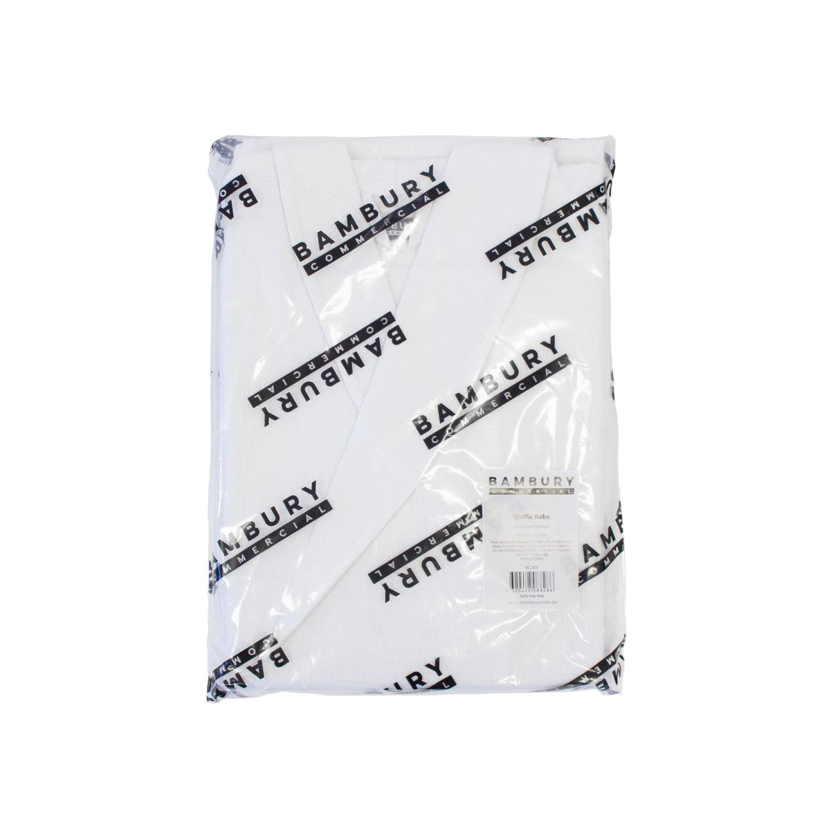 Commercial Waffle Robe White- Bambury