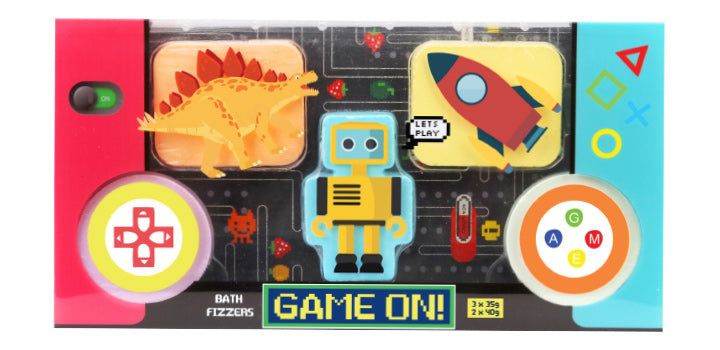 GAME ON BATH FIZZERS FLAT 5PK - Set of 3