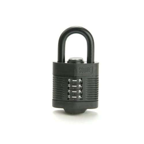 Padlock Combination 50mm 1" Shackle Black Cp50