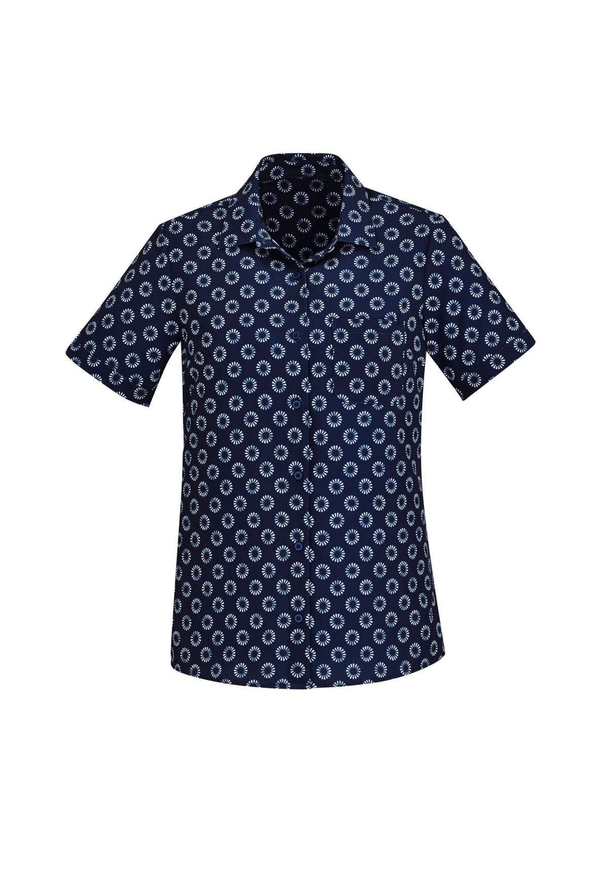 Florence Womens Daisy Print Short Sleeve Shirt