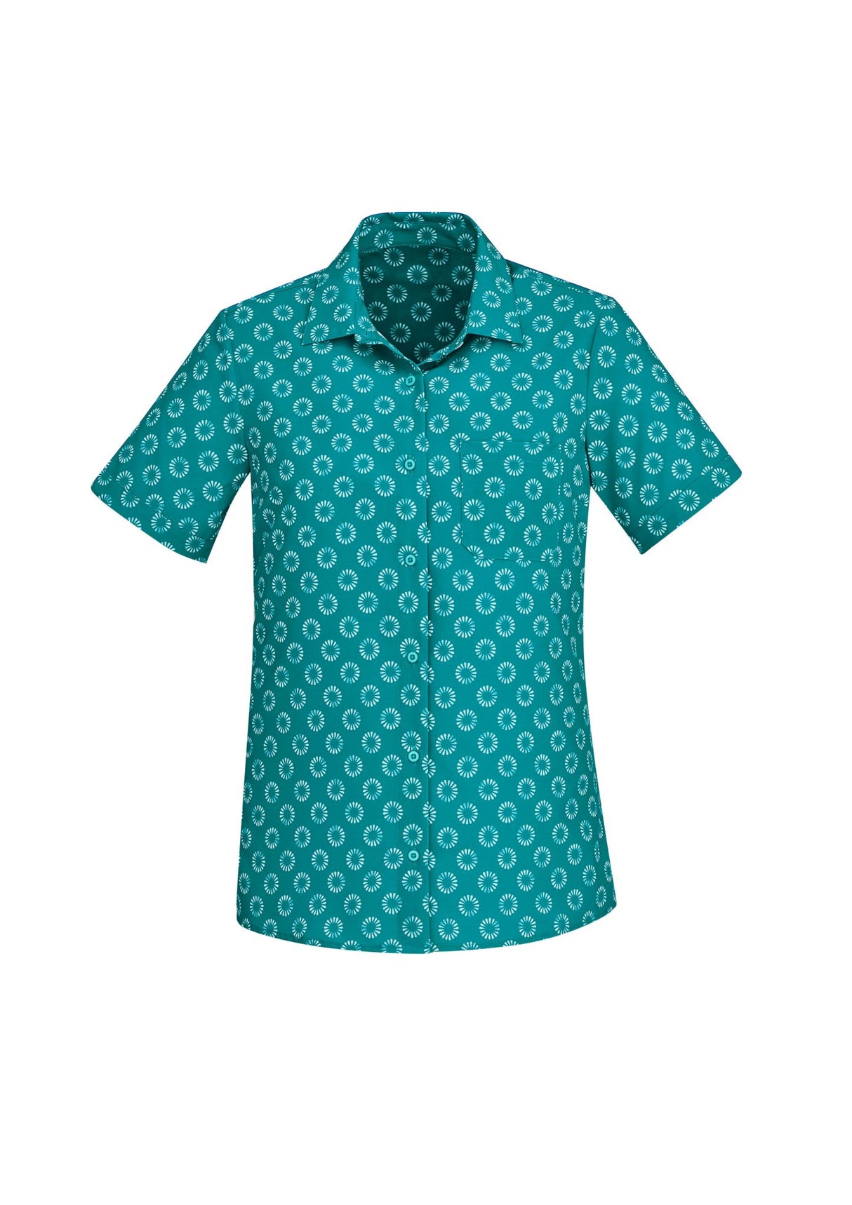 Florence Womens Daisy Print Short Sleeve Shirt