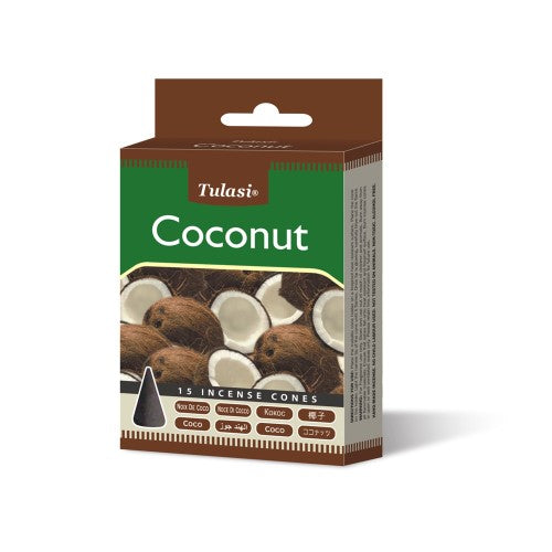 Incense - Tulasi Coconut Cones (Set of 12)