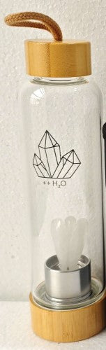 Crystal Bottle with a Clear Quartz Angel (550ml)