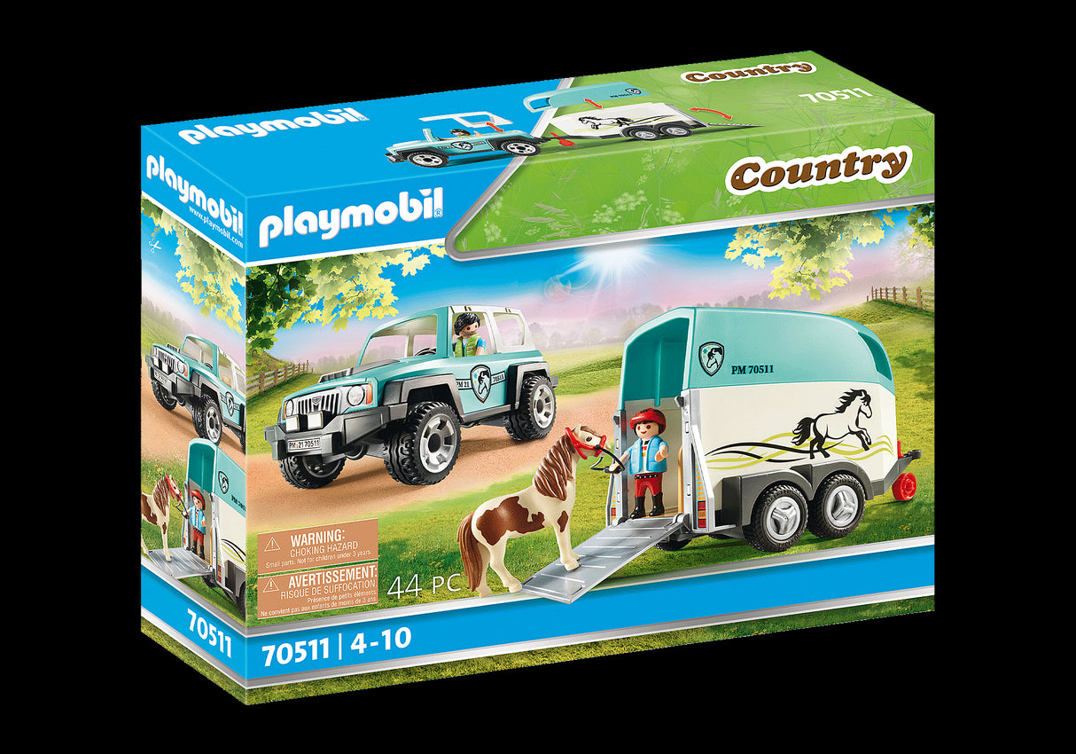 Playmobil Car with Pony Trailer