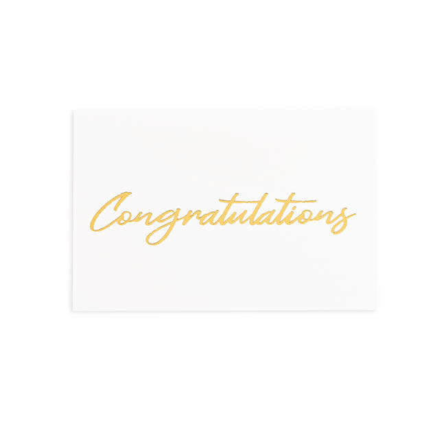 Gold Foil Card & Envelope Congratulations Pack25
