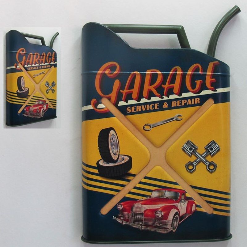 Vintage-inspired wall art featuring a detailed fuel tank design, perfect for car enthusiasts and automotive decor.