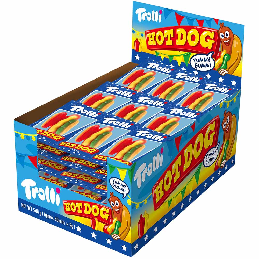 Trolli Gummi Hotdog 9g - Pack of 60