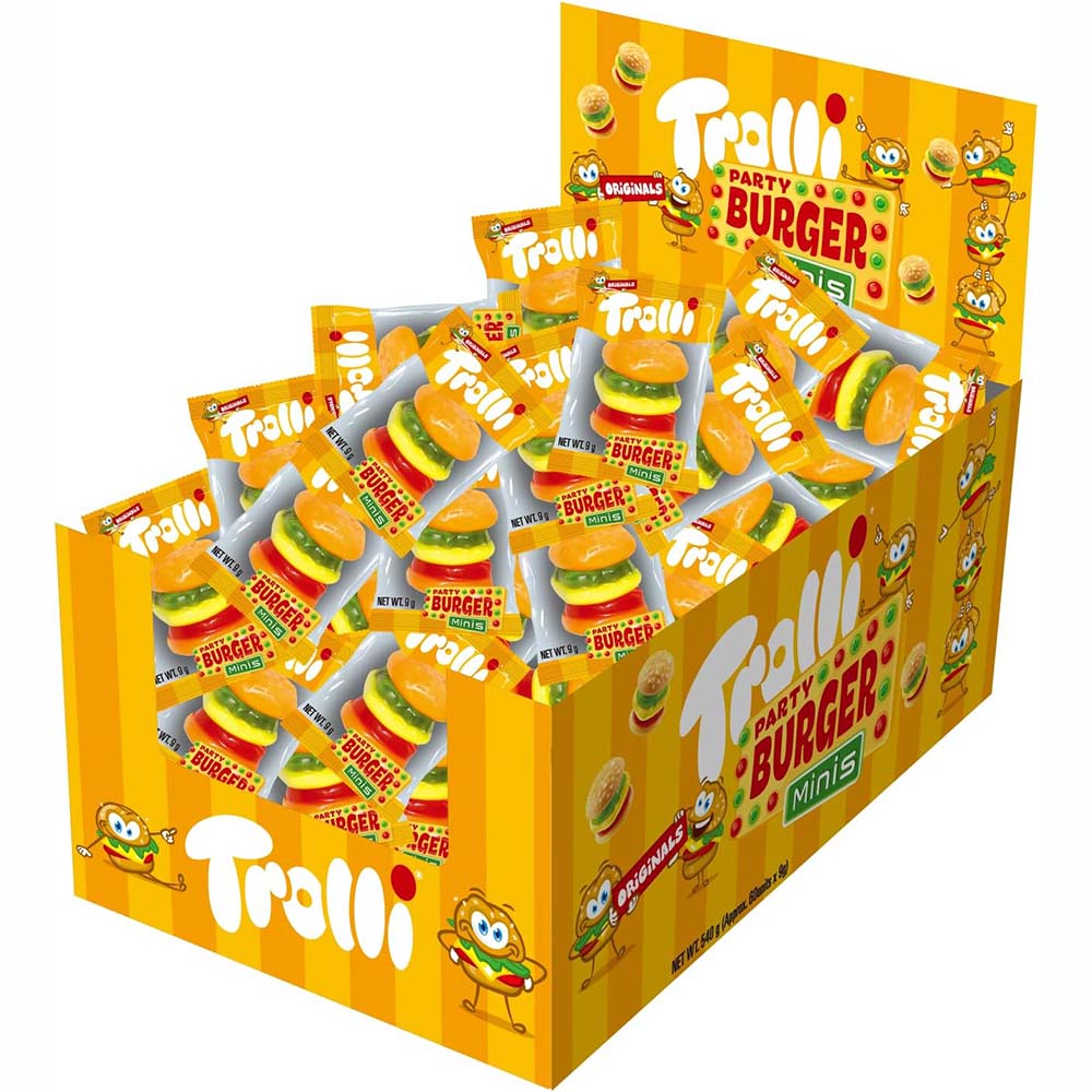Trolli Party Burger Minis 9g - Box of 60