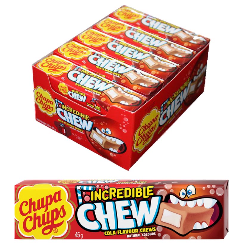Chupa Chups Incredible Chew Cola 45g - Pack of 20