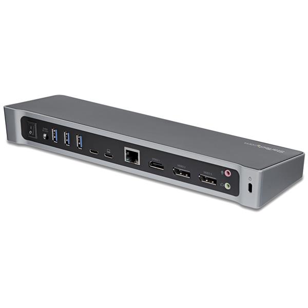 USB-C Dock 4K Triple Monitor DisplayPort/HDMI 100W PD, USB Hub