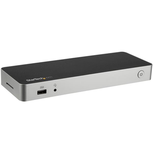 Dual Monitor USB C Dock - Windows/Mac - Dual 4K DP/HDMI - 60W Power Delivery, SD